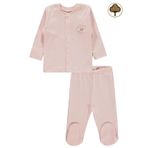 Civil Baby Bebek Organik Pijama Takımı 0-6 Ay Pembe