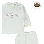 Civil Baby Bebek Organik Pijama Takımı 1-9 Ay Ekru