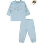 Civil Baby Bebek Organik Pijama Takımı 1-9 Ay Mavi - 1 - 3 Ay