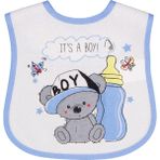 Civil Baby Biberon Baskılı Mama Önlüğü - Ekru - Ekru - Hardal - Standart