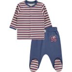 Civil Baby Çizgi Empirme 1-9 Ay Pijama Takımı - Bej - Taş Rengi - 3 - 6 Ay