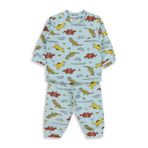 Civil Baby Dino Yazılı 6-18 Ay Pijama Takımı - Mavi
