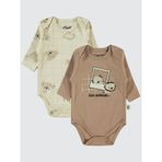 Civil Baby Erkek Bebek 2'li Çıtçıtlı Badi 3-18 Ay 14D17850324W1 Kahve 3-6 Ay