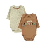 Civil Baby Erkek Bebek 2'li Çıtçıtlı Badi 3-18 Ay 14D17851824W1 Kahve 6-9 Ay