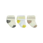Civil Baby Erkek Bebek 3'lü Çorap Set 0-6 Ay Krem