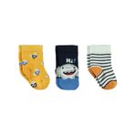Civil Baby Erkek Bebek 3'lü Çorap Set 6-18 Ay Beyaz