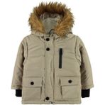 Civil Baby Erkek Bebek Kapüşonlu Bej Şişme Mont Uzun Kol Özellikli 6-18 Ay - 6 - 9 Ay