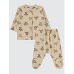 Civil Baby Erkek Bebek Pijama Takımı 1-6 Ay Bej - 6 - 9 Ay