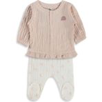 Civil Baby Gökkuşağı Baskılı 1-9 Ay Pijama Takımı - Ekru - 3 - 6 Ay