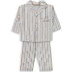 Civil Baby Ince - Kalın Çizgili 6-18 Ay Pijama Takımı - Bej - Vizon - Vizon - 18 - 24 Ay