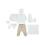 Civil Baby Kız Bebek 10'lu Zıbın Setleri 0-1 Ay Koyu Bej