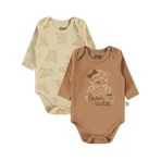 Civil Baby Kız Bebek 2'li Çıtçıtlı Badi 3-18 Ay 14D17851324W1 Kahve 6-9 Ay