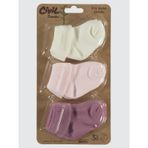 Civil Baby Kız Bebek 3'lü Çorap Set 0-24 Ay Pudra