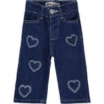 Civil Baby Kız Bebek Kalp Pachli 6-18 Ay Pantolon Kot - Mavi - 12 - 18 Ay