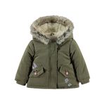 Civil Baby Kız Bebek Kapüşonlu Mont 6-18 Ay Haki
