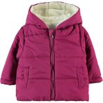 Civil Baby Kız Bebek Kapüşonlu Şişme Mont Vişne Çürüğü Uzun Kol 6-18 Ay Düz Model - 6 - 9 Ay