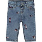 Civil Baby Kız Bebek Pantolon Orta Mavi Normal Bel Dokuma Günlük Stil 6-18 Ay - 6 - 9 Ay