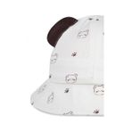 Civil Baby Kulaklı Bear Desen 6-18 Ay Erkek Bebek Fötr Şapka - Beyaz Standart