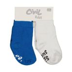 Civil Baby Monster Kaydırmaz 2'li 6-18 Ay Bebek Erkek Çorap Set - Standart12 Ay