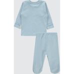 Civil Baby Organik Pamuklu 0-6 Ay Bebe Pijama Takımı - Mavi0-1 Ay