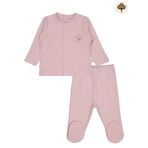 Civil Baby Organik Pamuklu 0-6 Ay Bebe Pijama Takımı - Pembe