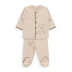 Civil Baby Oturan Tatlı Ayı Baskılı 1-9 Ay Pijama Takımı - Fil Dişi