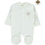 Civil Baby Prematüre Organik Patikli Tulum Ekru - Yenidoğan