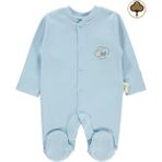 Civil Baby Prematüre Organik Patikli Tulum Mavi - Yenidoğan
