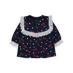 Civil Baby Puanlı Kiraz Emprime Fistolu Kız 6-18 Ay Pijama Takımı - Lacivert12-18 Ay