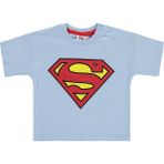 Civil Baby Superman Baskılı 6-18 Ay Tişört - Mavi - 130-Krem Rengi - 6 - 9 Ay