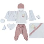 Civil Baby Unisex Bebek Zıbın Seti 0-1 Ay Somon - 0 - 1 Ay