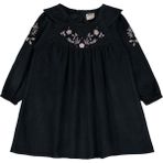Civil Baby Yakası Nakışlı 6-18 Ay Elbise - Gri - 9 - 12 Ay - Antrasit