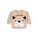 Civil Bear Baskı-Nakışlı Erkek Çocuk Sweatshirt, 2-3 Yaş, 19407250225W1, Bej, erkek-çocuk