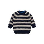 Civil Bebek Elvi Çizgili Lacivert Kazak 12-18 Ay, 12-18 AY, 45L57450225W1, Soft Lacivert, Bebek-Erkekler