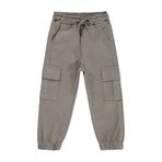 Civil Bel Paç Lastikli Kargo Cepli 2-5 Yaş Pantolon - Gri 4-5 Yaş, 3-4 Yaş, 20D68870024S1, Açık Gri, Erkek Çocuk