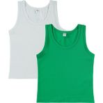 Civil Boys Erkek Çocuk 2'li Atlet Set Yeşil-Beyaz - Yeşil - Beyaz - 6 - 7 Yaş