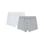 Civil Boys Erkek Çocuk 2'li Boxer Set 2-10 Yaş Gri-Beyaz 2-3 Yaş