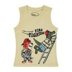 Civil Boys Fire Fighters Baskılı Sıfır Kol Tişört, 3-4 Yaş, 18330H98025S1-TAS-3, Taş, Erkek Çocuklar