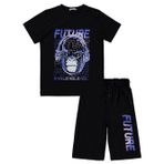 Civil Boys Future Baskılı 10-13 Yaş Pijama Takımı - Siyah - 10 - 11 Yaş