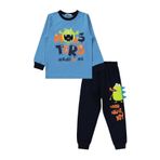 Civil Boys Monster Baskılı 2-5 Yaş Pijama Takımı - Lacivert