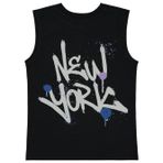 Civil Boys NYC Baskılı Sıfır Kol 10-13 Yaş Tişört - Siyah10-11 Yaş