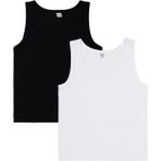 Civil Boys Siyah-Beyaz 2-12 Yaş Erkek Çocuk 2'li Atlet - Standart 12-13 Yaş - 12 - 13 Yaş