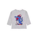 Civil Boys Timsah Baskılı Sweatshirt, 2-3 Yaş, 19330J26825W1-KRJ-2, Kar Melanj, erkek-çocuk