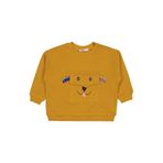 Civil Cep Köpek Nakışlı Erkek Çocuk Sweatshirt, 3-4 Yaş, 19785V41425W1, Soft Hardal, erkek-çocuk
