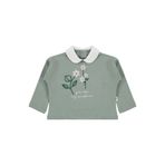 Civil Çiçek Baskılı 6-18 Ay Sweatshirt - Yeşil, 9-12 Ay, 19L71026825W1, Çağla Yeşili, kız-bebek