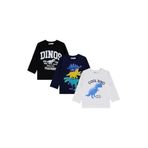 Civil Cool Dino Baskılı 3'lü Set Sweatshirt, 2-3 Yaş, 19L70250225W1-STD-2, Standart, erkek-çocuk