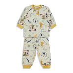 Civil Erkek Bebek Araba Baskılı Pijama Takımı, 6-9 AY, 22D17Y28626S1, Hardal, erkek-bebek