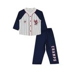 Civil Erkek Çocuk Çizgili Düğmeli Pijama Takımı 3-4 Yaş, 2-3 Yaş, 22D94516325W1, Lacivert, erkek-çocuk