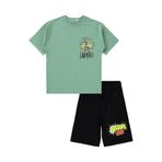 Civil Erkek Çocuk Kurukafa Baskılı Pijama Takımı, 8-9 Yaş, 22D94513225S1, Soft Haki, erkek-çocuk