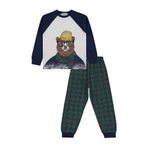 Civil Erkek Çocuk Şapkalı Ayı Pijama Takımı 9-10 Yaş, 6-7 Yaş, 22D94515925W1, Lacivert, erkek-çocuk
